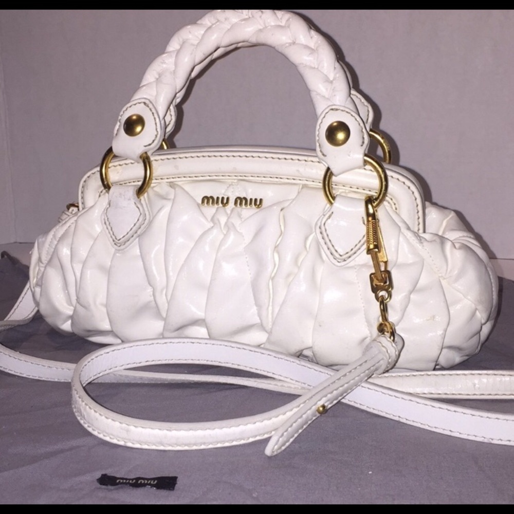 White Miumiu Hans bag